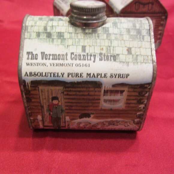 VTG 1984 TIN LOG CABIN VERMONT MAPLE SYRUP EMPTY 16.9 FL OZ CONTAINER $EACH - Picture 6 of 12